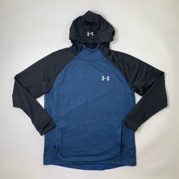 Under Armour Hoodie Mens Large Tech Terry Loose Pullover Funnel Neck Sweatshirt - Picture 2 of 9